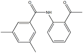 N-(2-acetylphenyl)-3,5-dimethylbenzamide 结构式