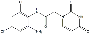 N-(2-amino-4,6-dichlorophenyl)-2-(2,4-dioxo-1,2,3,4-tetrahydropyrimidin-1-yl)acetamide 结构式