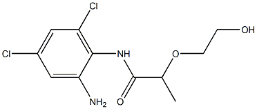 N-(2-amino-4,6-dichlorophenyl)-2-(2-hydroxyethoxy)propanamide 结构式