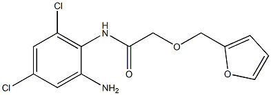 N-(2-amino-4,6-dichlorophenyl)-2-(furan-2-ylmethoxy)acetamide 结构式