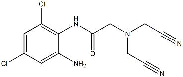 N-(2-amino-4,6-dichlorophenyl)-2-[bis(cyanomethyl)amino]acetamide 结构式