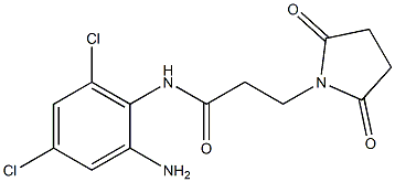 N-(2-amino-4,6-dichlorophenyl)-3-(2,5-dioxopyrrolidin-1-yl)propanamide 结构式