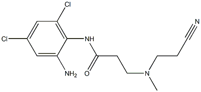 N-(2-amino-4,6-dichlorophenyl)-3-[(2-cyanoethyl)(methyl)amino]propanamide 结构式