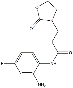 N-(2-amino-4-fluorophenyl)-3-(2-oxo-1,3-oxazolidin-3-yl)propanamide 结构式