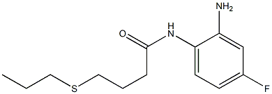 N-(2-amino-4-fluorophenyl)-4-(propylsulfanyl)butanamide 结构式