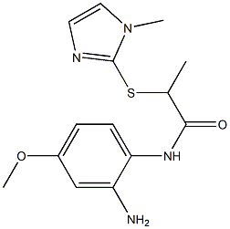 N-(2-amino-4-methoxyphenyl)-2-[(1-methyl-1H-imidazol-2-yl)sulfanyl]propanamide 结构式