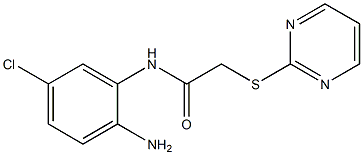 N-(2-amino-5-chlorophenyl)-2-(pyrimidin-2-ylsulfanyl)acetamide 结构式