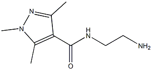 N-(2-aminoethyl)-1,3,5-trimethyl-1H-pyrazole-4-carboxamide 结构式