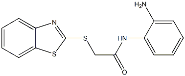 N-(2-aminophenyl)-2-(1,3-benzothiazol-2-ylsulfanyl)acetamide 结构式