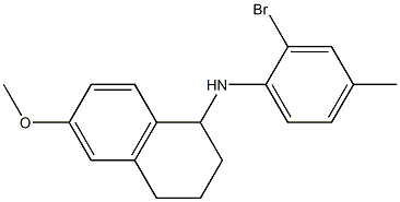 N-(2-bromo-4-methylphenyl)-6-methoxy-1,2,3,4-tetrahydronaphthalen-1-amine 结构式