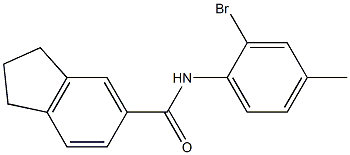 N-(2-bromo-4-methylphenyl)indane-5-carboxamide 结构式