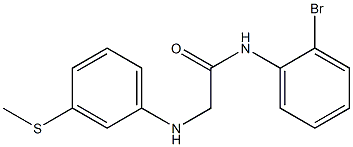 N-(2-bromophenyl)-2-{[3-(methylsulfanyl)phenyl]amino}acetamide 结构式