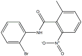 N-(2-bromophenyl)-2-methyl-6-nitrobenzamide 结构式