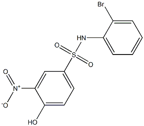 N-(2-bromophenyl)-4-hydroxy-3-nitrobenzene-1-sulfonamide 结构式