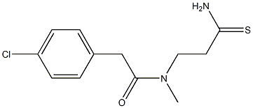 N-(2-carbamothioylethyl)-2-(4-chlorophenyl)-N-methylacetamide 结构式