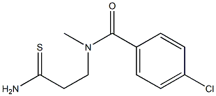 N-(2-carbamothioylethyl)-4-chloro-N-methylbenzamide 结构式