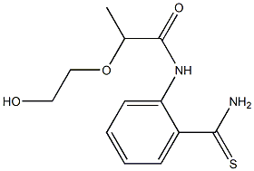 N-(2-carbamothioylphenyl)-2-(2-hydroxyethoxy)propanamide 结构式