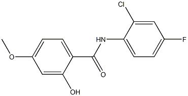 N-(2-chloro-4-fluorophenyl)-2-hydroxy-4-methoxybenzamide 结构式