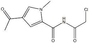 N-(2-chloroacetyl)-4-acetyl-1-methyl-1H-pyrrole-2-carboxamide 结构式