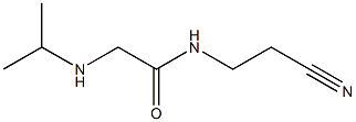 N-(2-cyanoethyl)-2-(propan-2-ylamino)acetamide 结构式