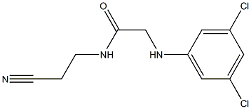 N-(2-cyanoethyl)-2-[(3,5-dichlorophenyl)amino]acetamide 结构式