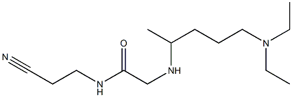 N-(2-cyanoethyl)-2-{[5-(diethylamino)pentan-2-yl]amino}acetamide 结构式