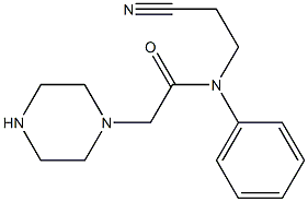 N-(2-cyanoethyl)-N-phenyl-2-(piperazin-1-yl)acetamide 结构式