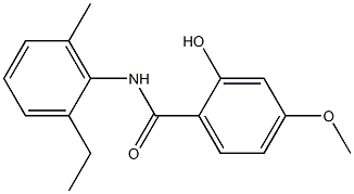 N-(2-ethyl-6-methylphenyl)-2-hydroxy-4-methoxybenzamide 结构式