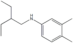 N-(2-ethylbutyl)-3,4-dimethylaniline 结构式