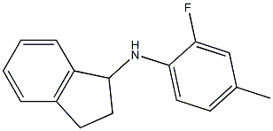 N-(2-fluoro-4-methylphenyl)-2,3-dihydro-1H-inden-1-amine 结构式