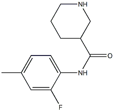 N-(2-fluoro-4-methylphenyl)piperidine-3-carboxamide 结构式