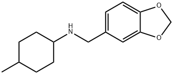 N-(2H-1,3-benzodioxol-5-ylmethyl)-4-methylcyclohexan-1-amine 结构式