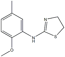 N-(2-methoxy-5-methylphenyl)-4,5-dihydro-1,3-thiazol-2-amine 结构式