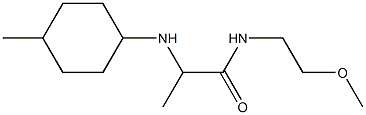 N-(2-methoxyethyl)-2-[(4-methylcyclohexyl)amino]propanamide 结构式