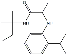 N-(2-methylbutan-2-yl)-2-{[2-(propan-2-yl)phenyl]amino}propanamide 结构式