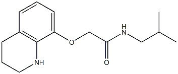 N-(2-methylpropyl)-2-(1,2,3,4-tetrahydroquinolin-8-yloxy)acetamide 结构式