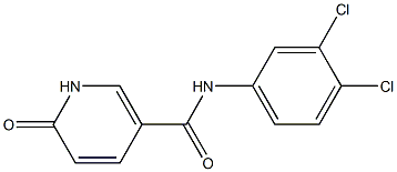 N-(3,4-dichlorophenyl)-6-oxo-1,6-dihydropyridine-3-carboxamide 结构式