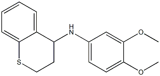 N-(3,4-dimethoxyphenyl)-3,4-dihydro-2H-1-benzothiopyran-4-amine 结构式