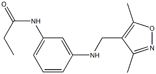 N-(3-{[(3,5-dimethyl-1,2-oxazol-4-yl)methyl]amino}phenyl)propanamide 结构式