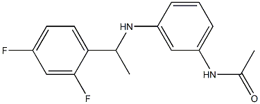 N-(3-{[1-(2,4-difluorophenyl)ethyl]amino}phenyl)acetamide 结构式