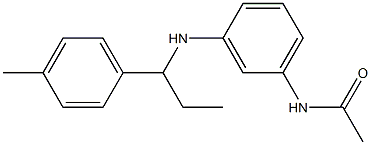 N-(3-{[1-(4-methylphenyl)propyl]amino}phenyl)acetamide 结构式