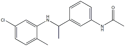 N-(3-{1-[(5-chloro-2-methylphenyl)amino]ethyl}phenyl)acetamide 结构式