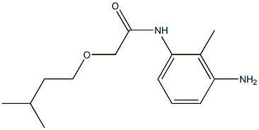 N-(3-amino-2-methylphenyl)-2-(3-methylbutoxy)acetamide 结构式