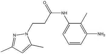 N-(3-amino-2-methylphenyl)-3-(3,5-dimethyl-1H-pyrazol-1-yl)propanamide 结构式