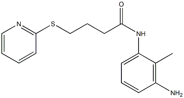 N-(3-amino-2-methylphenyl)-4-(pyridin-2-ylsulfanyl)butanamide 结构式