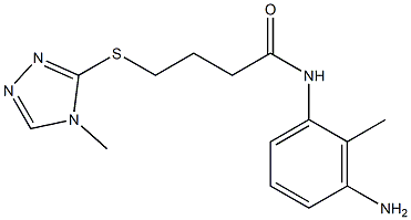 N-(3-amino-2-methylphenyl)-4-[(4-methyl-4H-1,2,4-triazol-3-yl)sulfanyl]butanamide 结构式