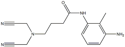 N-(3-amino-2-methylphenyl)-4-[bis(cyanomethyl)amino]butanamide 结构式