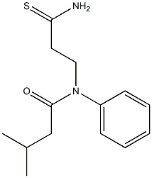 N-(3-amino-3-thioxopropyl)-3-methyl-N-phenylbutanamide 结构式