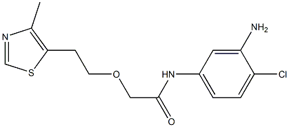 N-(3-amino-4-chlorophenyl)-2-[2-(4-methyl-1,3-thiazol-5-yl)ethoxy]acetamide 结构式