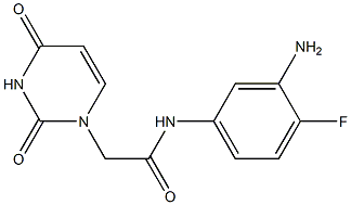 N-(3-amino-4-fluorophenyl)-2-(2,4-dioxo-1,2,3,4-tetrahydropyrimidin-1-yl)acetamide 结构式